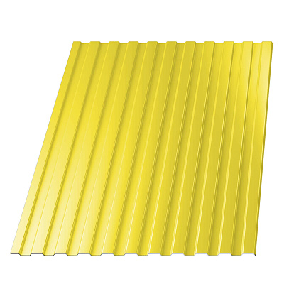 Профнастил (профлист) С-8 RAL1018 Желтый ширина 1.19(1,15)м толщина 0.45мм