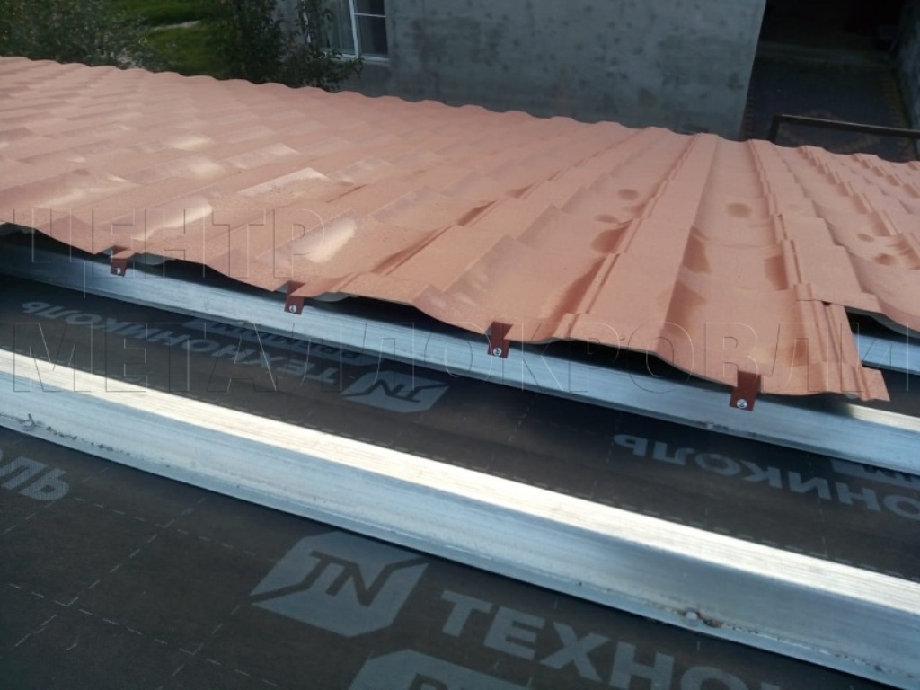 Металлочерепица Геркулес 8004 терракотовый Стальной Бархат от Центра Металлокровли в Калининграде