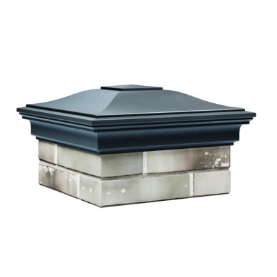 Колпак на столб забора MONBLAN Темно-Серый 1,5х1,5 еврокирпича размер под посадку 355х355мм фото 1