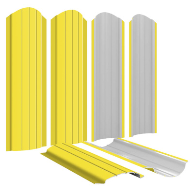 Штакетник Полукруглый RAL 1018 Желтый для забора