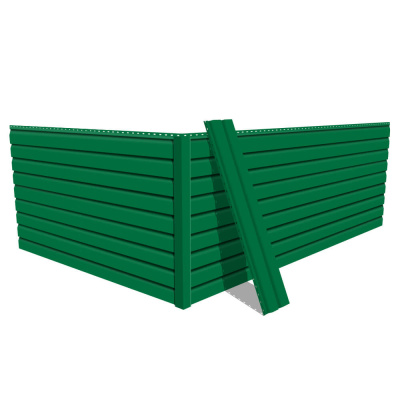 Фото сайдинга металлического (металлосайдинга) Корабельная доска RAL6029 Зеленая мята для фасада дома