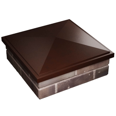 Колпак БонаМоно Коричневый на столб 2х2 кирпича фото 4