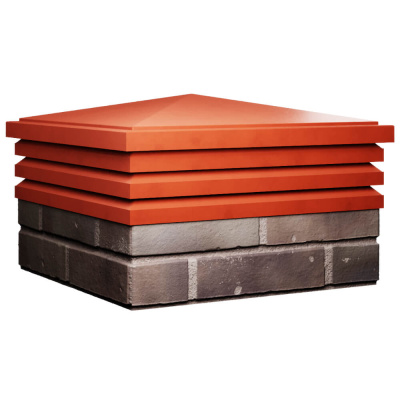 Колпак Бона Красный с посадкой 2х2 кирпича (513х513мм) фото 2