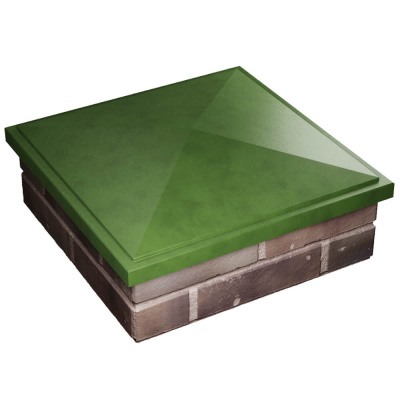 Колпак БонаМоно Зеленый на столб 2х2 кирпича фото 4